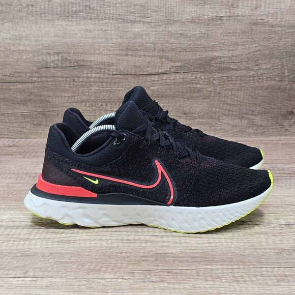 Nike React Infinity Run Flyknit 3 Men's Size 12 Black Red Shoes (DH5392-007) - Picture 1 of 9